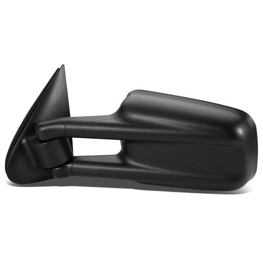 RETROVISOR MIRROR - OEM - 99-02 CHEVY SILVERADO - MANUAL - FOLDING - W/ BLIND SPOT GLASS - W/ TOWING PACKAGE - TEXTURED - BLACK - LEFT