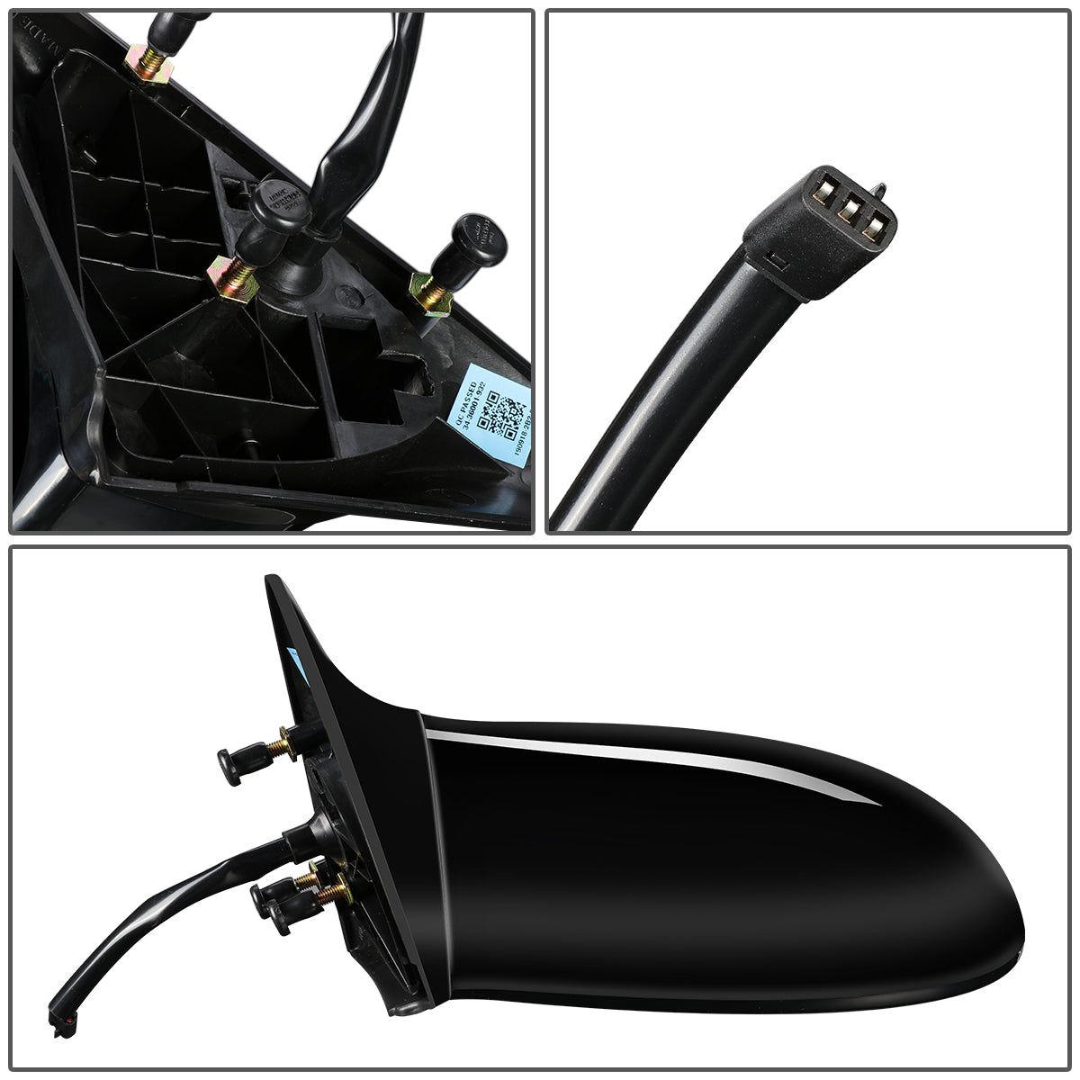 RETROVISOR MIRROR - OEM - 99-03 OLDSMOBILE ALERO - POWERED - PAINTABLE - BLACK - LEFT