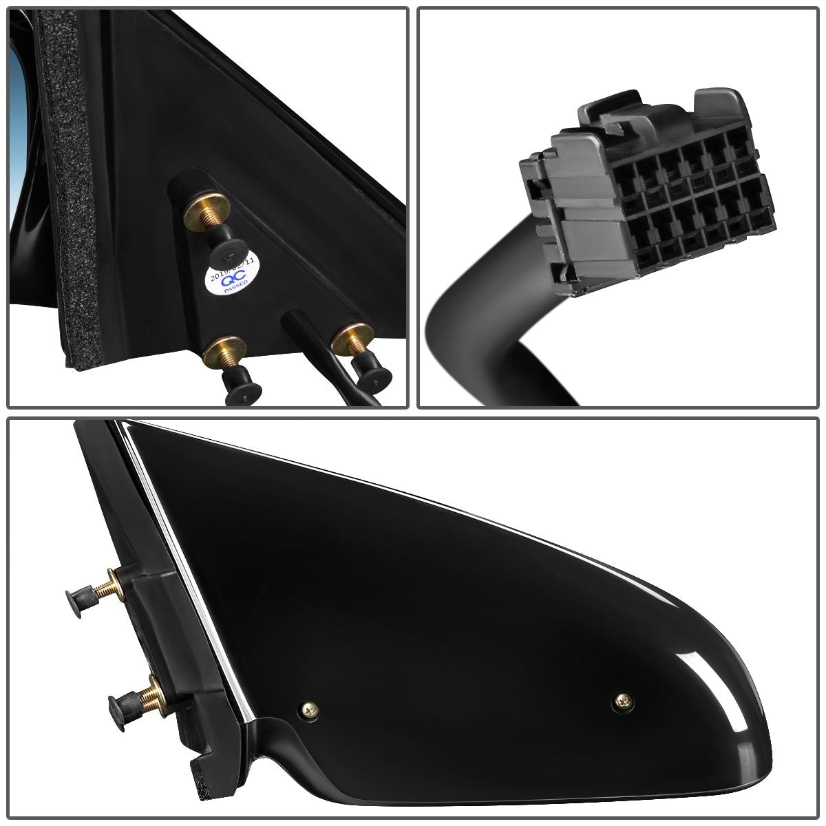 RETROVISOR MIRROR - OEM - 00-05 PONTIAC BONNEVILLE - POWERED - HEATED - PAINTABLE - BLACK - LEFT