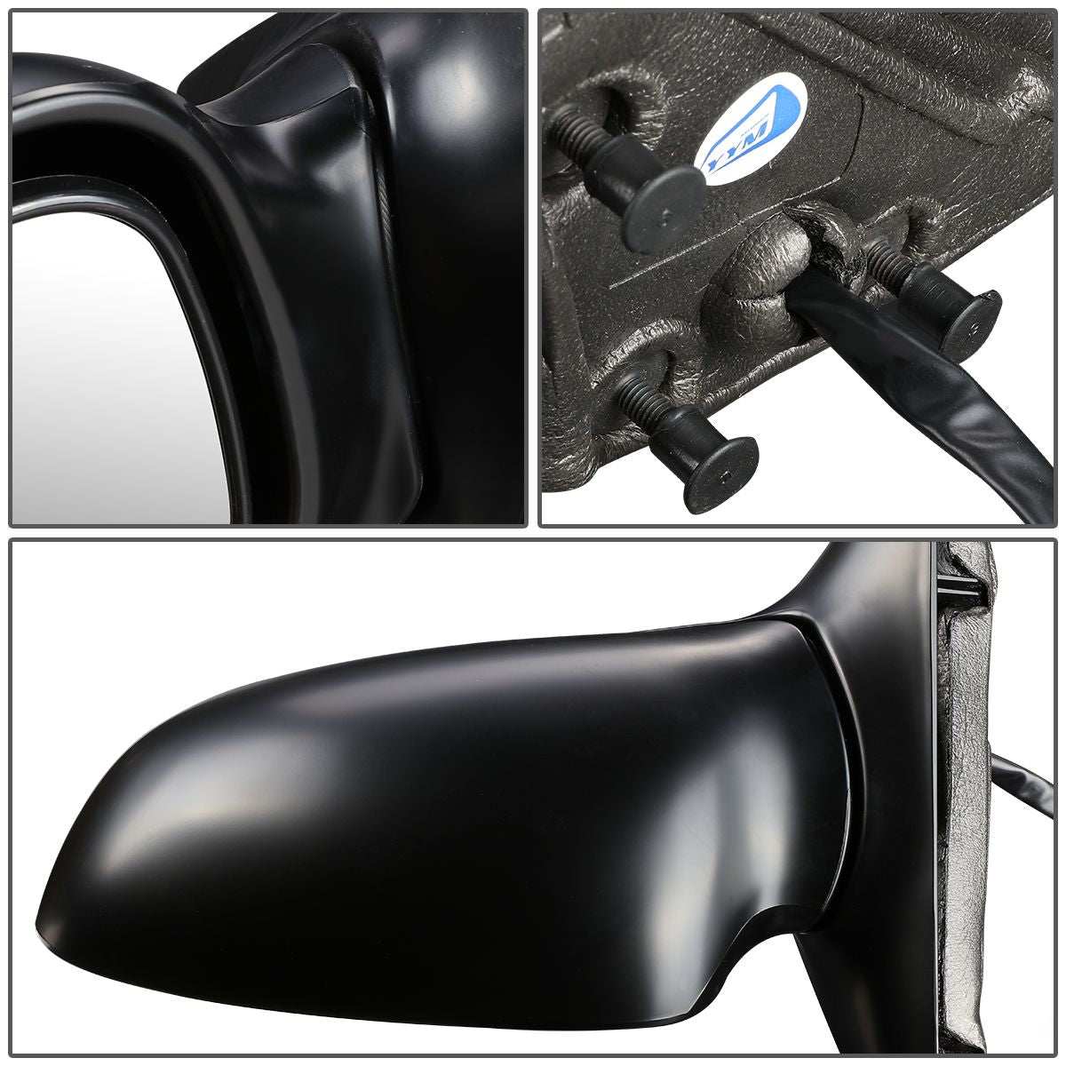 RETROVISOR MIRROR - OEM - 02-05 BUICK LESABRE - POWERED - HEATED - PAINTABLE - BLACK - LEFT