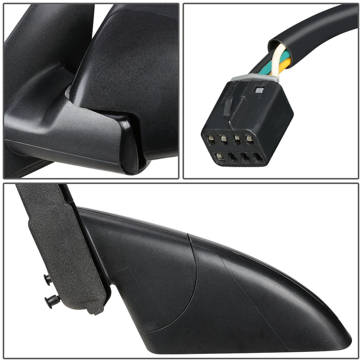 RETROVISOR MIRROR - OEM - 04-05 CHEVY MALIBU - POWERED - HEATED - TEXTURED - BLACK - LEFT