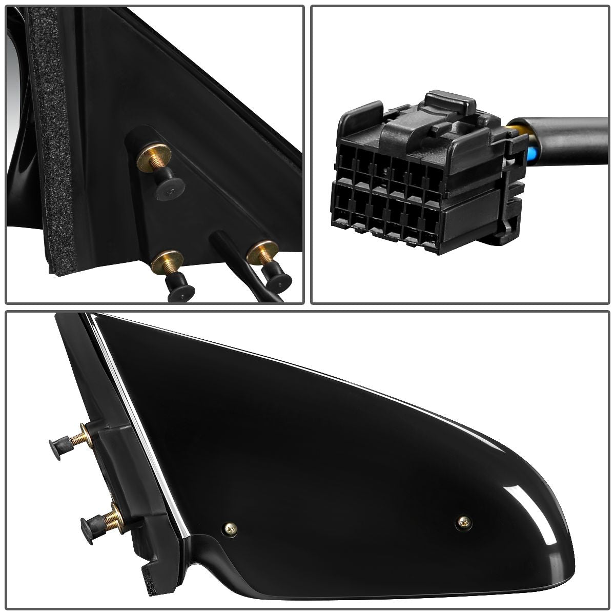 RETROVISOR MIRROR - OEM - 00-05 PONTIAC BONNEVILLE - POWERED - PAINTABLE - BLACK - LEFT