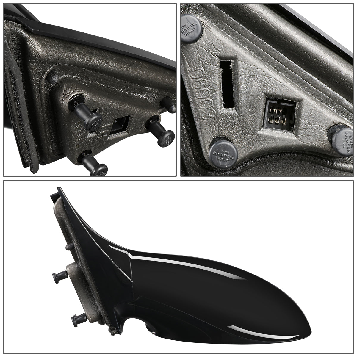 RETROVISOR MIRROR - OEM - 05-09 BUICK ALLURE / 05-09 BUICK LACROSSE - POWERED - HEATED - PAINTABLE - BLACK - LEFT