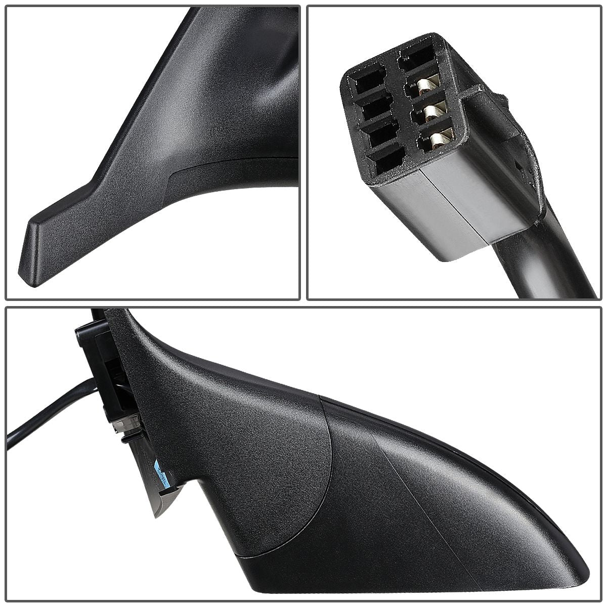 RETROVISOR MIRROR - OEM - 06-09 PONTIAC G6 COUPE - POWERED - TEXTURED - BLACK - LEFT