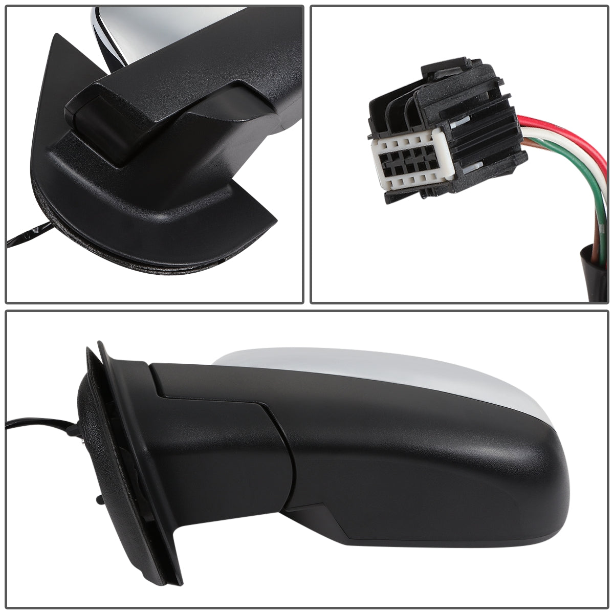 RETROVISOR MIRROR - OEM - 07-14 CHEVY SUBURBAN 1500 / 07-13 CHEVY SUBURBAN 2500 / 07-14 CHEVY TAHOE - FITS MODELS WITH OFF-ROAD PACKAGE - POWERED - HEATED - WITH PUDDLE LIGHT - CHROME - LEFT