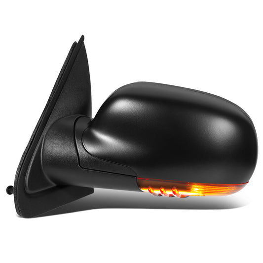 RETROVISOR MIRROR - OEM - 02-05 CHEVY TRAIL BLAZER - POWERED - HEATED - W/ MEMORY - W/ TURN SIGNAL - FOLDING - BLACK MATERIAL - LEFT