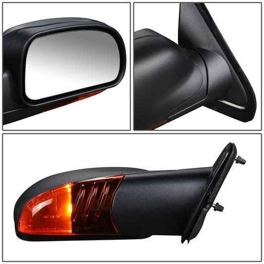 RETROVISOR MIRROR - OEM - 04-07 BUICK RAINIER / 02-08 CHEVY TRAILBLAZER, GMC ENVOY / 03-08 ISUZU ASCENDER / 02-04 OLDSMOBILE BRAVADA - POWERED - HEATED - WITH TURN SIGNAL - BLACK - LEFT