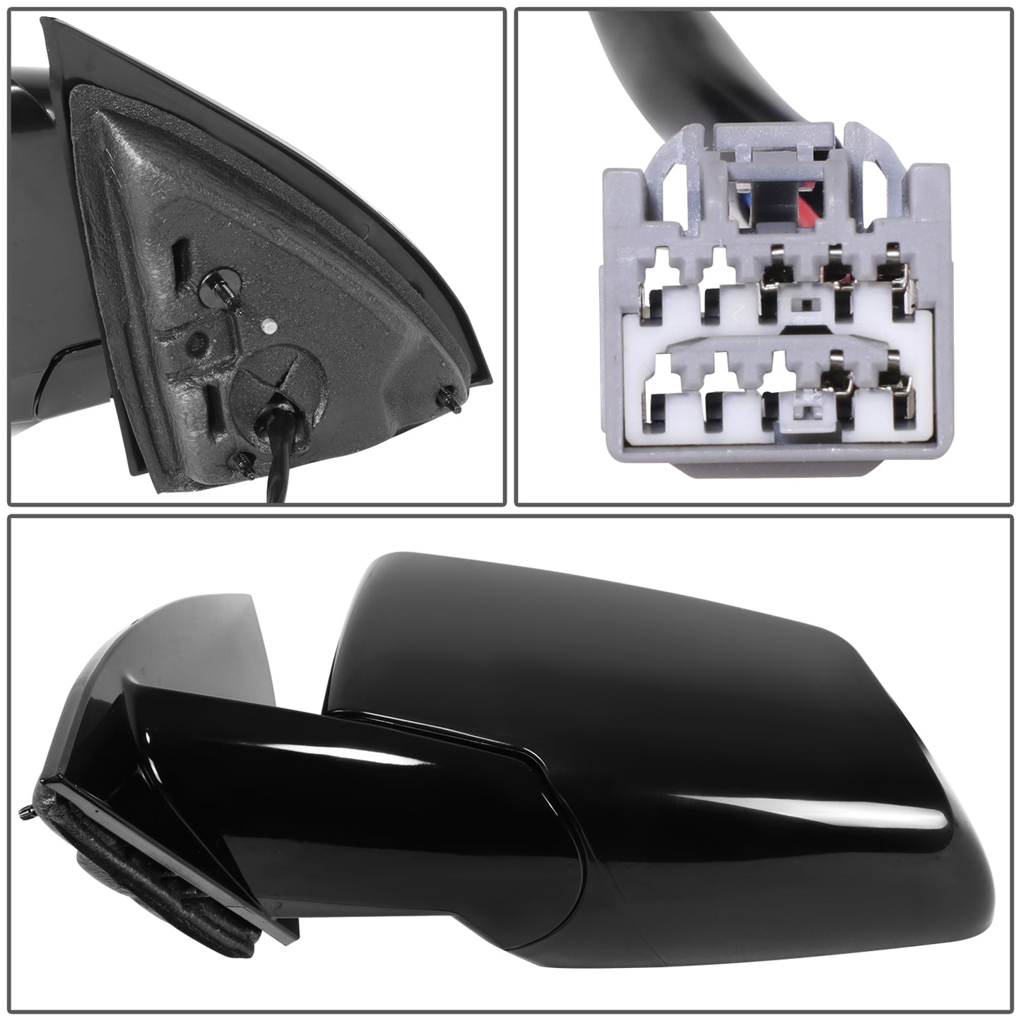 RETROVISOR MIRROR - OE STYLE - SATURN OUTLOOK 07-08 - WITH POWER WITH HEATED GLASS - DRIVER SIDE - PAINT TO MATCH - BLACK