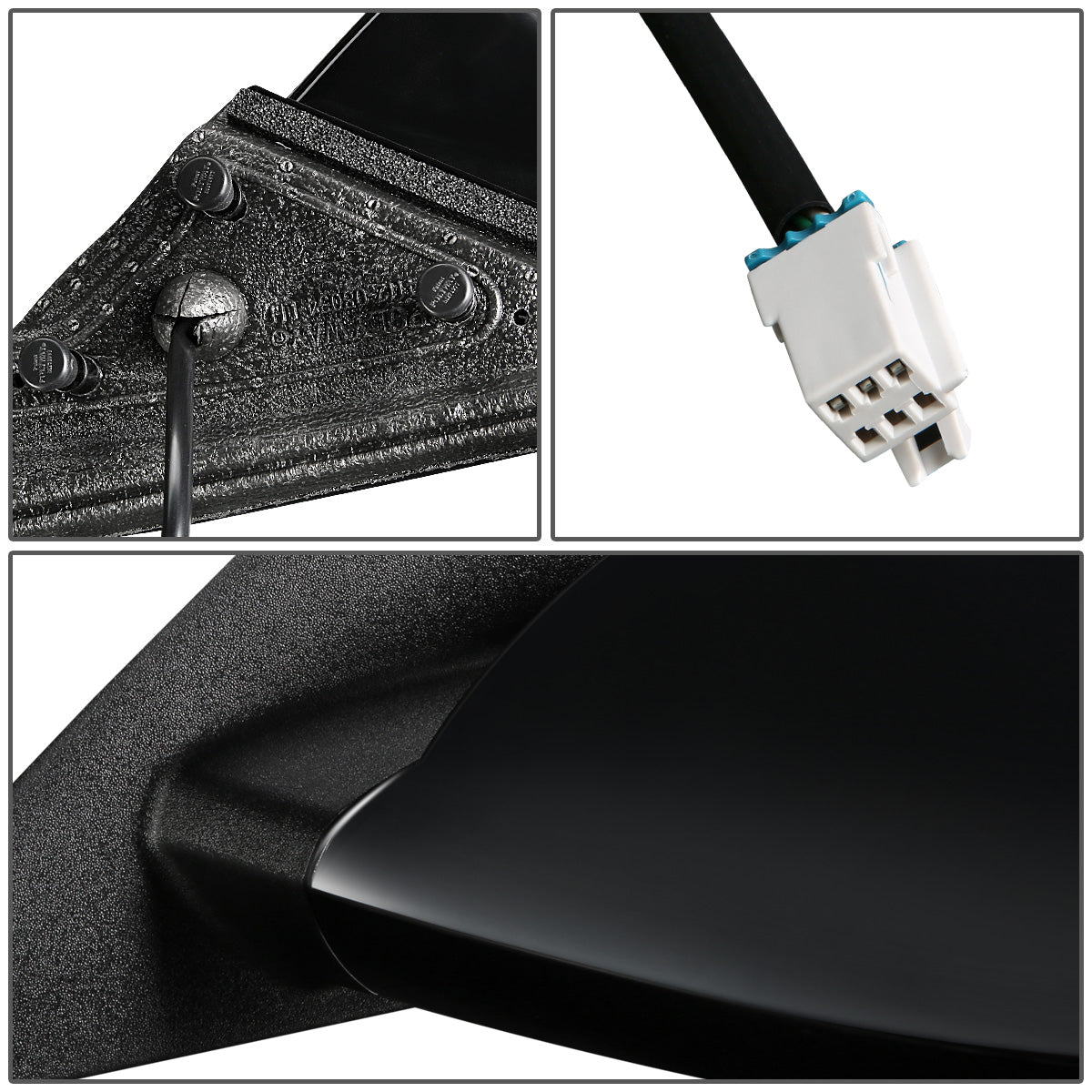 RETROVISOR MIRROR - OEM - 06-13 CHEVY IMPALA / 14-16 CHEVY IMPALA LIMITED - POWERED - TEXTURED - BLACK - LEFT