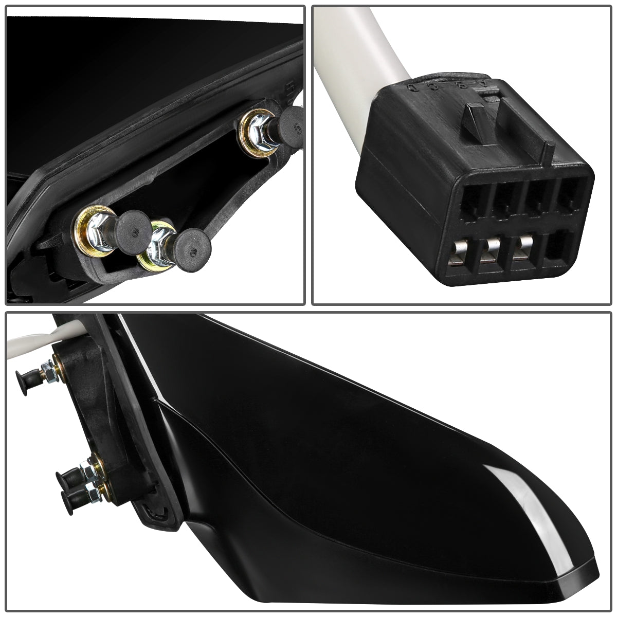 RETROVISOR MIRROR - OEM - 10-15 CHEVY CAMARO - POWERED - PAINTABLE - BLACK - LEFT