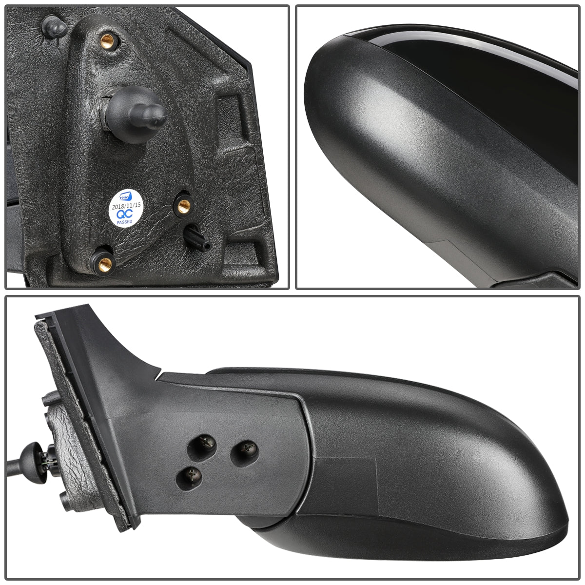 RETROVISOR MIRROR - OEM - 12-19 CHEVY SONIC - MANUAL - PAINTABLE - BLACK - LEFT