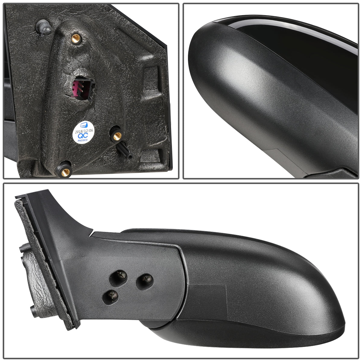 RETROVISOR MIRROR - OEM - 12-19 CHEVY SONIC - POWERED - HEATED - PAINTABLE - BLACK - LEFT