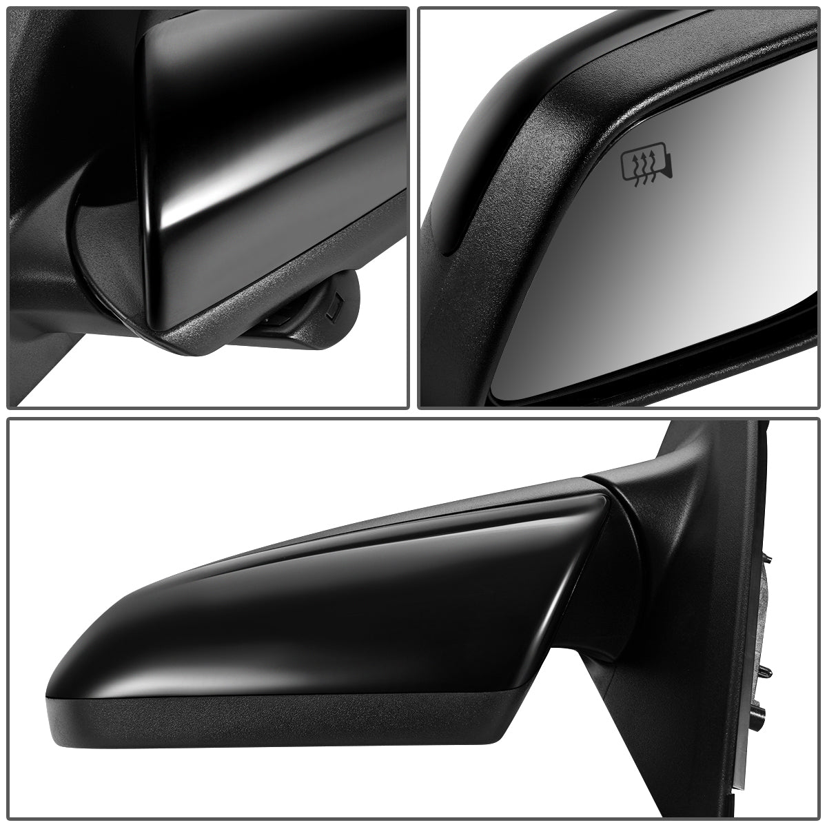 RETROVISOR MIRROR - OEM - 06-12 CHEVY IMPALA - POWERED - HEATED - FOLDING - BLACK MATERIAL - LEFT