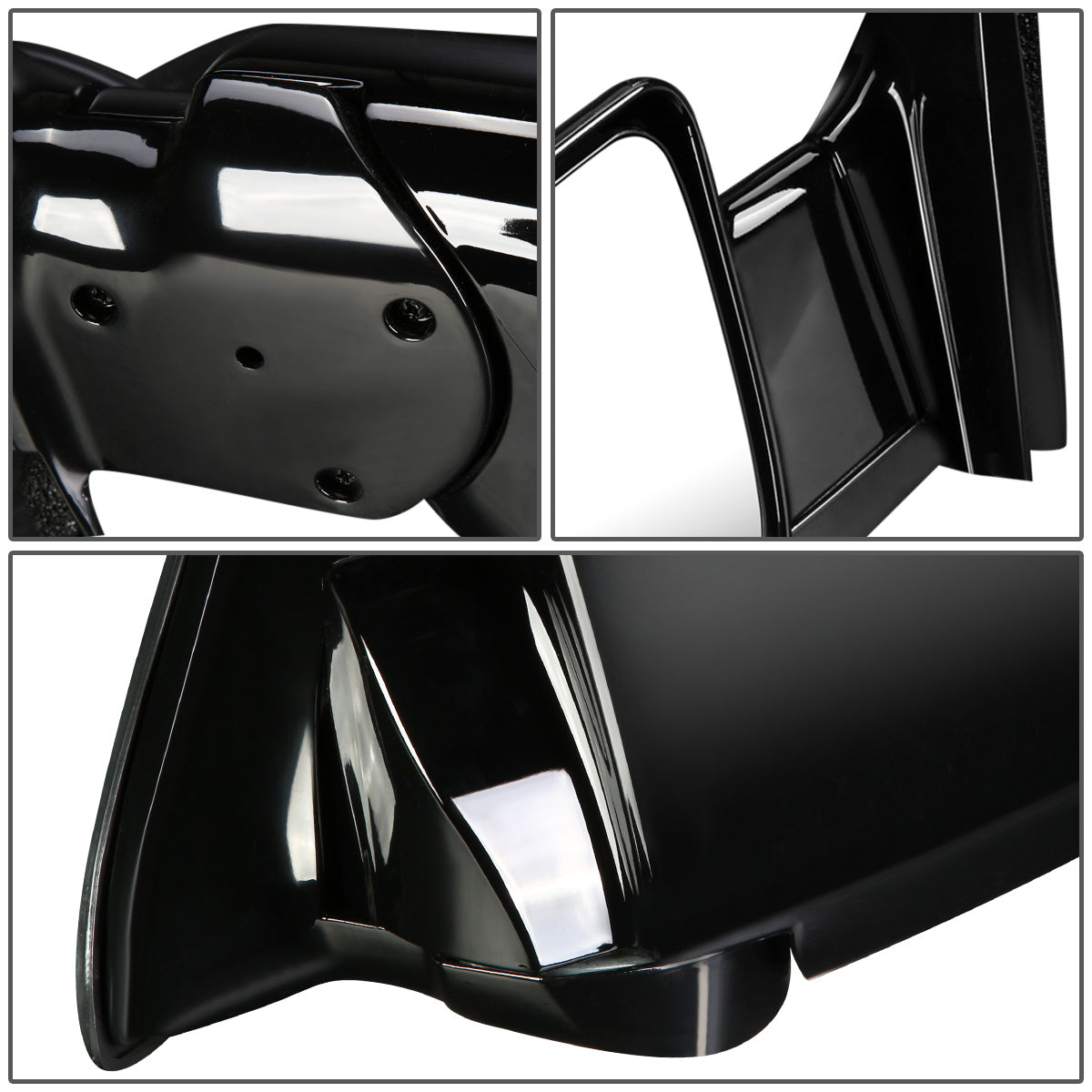 RETROVISOR MIRROR - OEM - 88-98 CHEVY GMC C/K 1500 / 88-00 CHEVY GMC C/K 2500 / 88-02 CHEVY GMC C3500 / 88-00 CHEVY GMC K3500 / 95-99 CHEVY TAHOE / 92-99 GMC YUKON / SUBURBAN - MATTE - BLACK - RIGHT