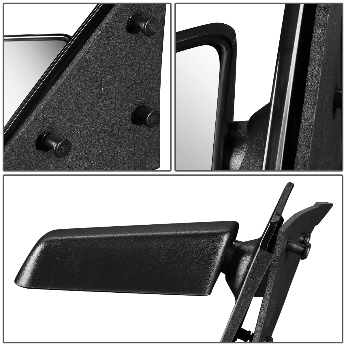 RETROVISOR MIRROR - OEM - 94-04 CHEVY S10 PICKUP / 94-04 GMC SONOMA - MANUAL - TEXTURED - BLACK - RIGHT