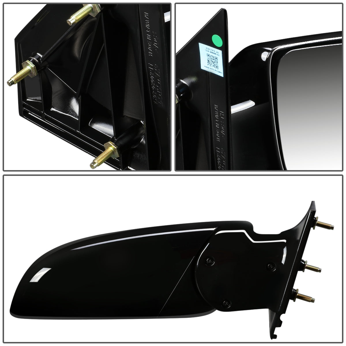 RETROVISOR MIRROR - OEM - 88-05 CHEVY ASTRO / 88-05 GMC SAFARI - MANUAL - PAINTABLE - BLACK - RIGHT