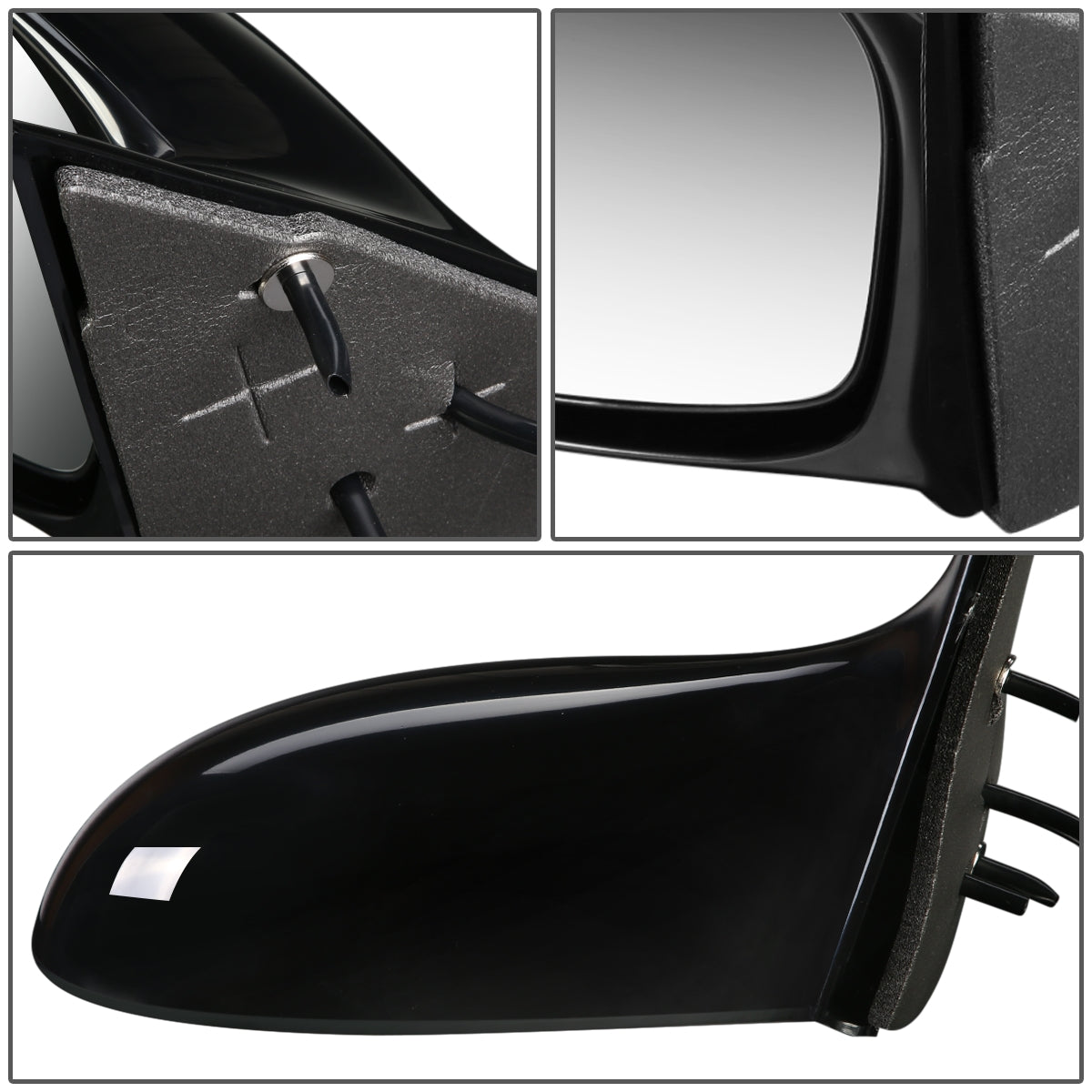 RETROVISOR MIRROR - OEM - 02-05 PONTIAC GRAND AM - POWERED - PAINTABLE - BLACK - RIGHT