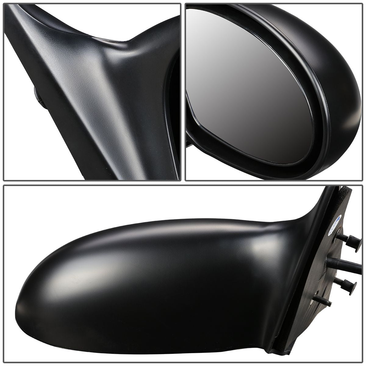 RETROVISOR MIRROR - OEM - 02-04 OLDSMOBILE ALERO / 02-05 PONTIAC GRAND AM - MANUAL - PAINTABLE - BLACK - RIGHT