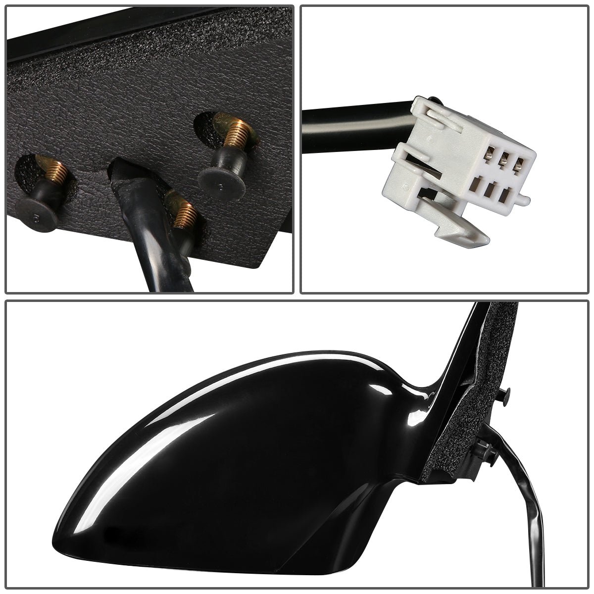 RETROVISOR MIRROR - OEM - 00-05 CHEVY MONTE CARLO - POWERED - PAINTABLE - BLACK - RIGHT