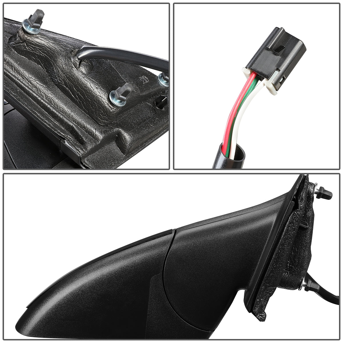 RETROVISOR MIRROR - OEM - 05-10 CHEVY COBALT COUPE - POWERED - PAINTABLE - BLACK - RIGHT