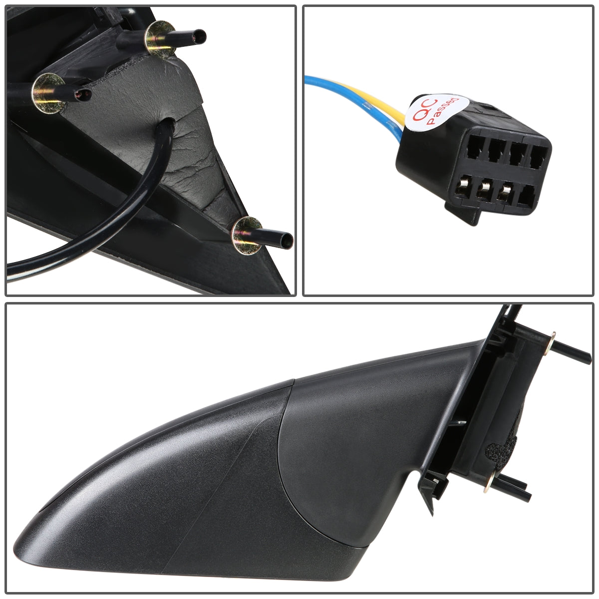 RETROVISOR MIRROR - OEM - 05-10 PONTIAC G6 SEDAN - POWERED - TEXTURED - BLACK - RIGHT