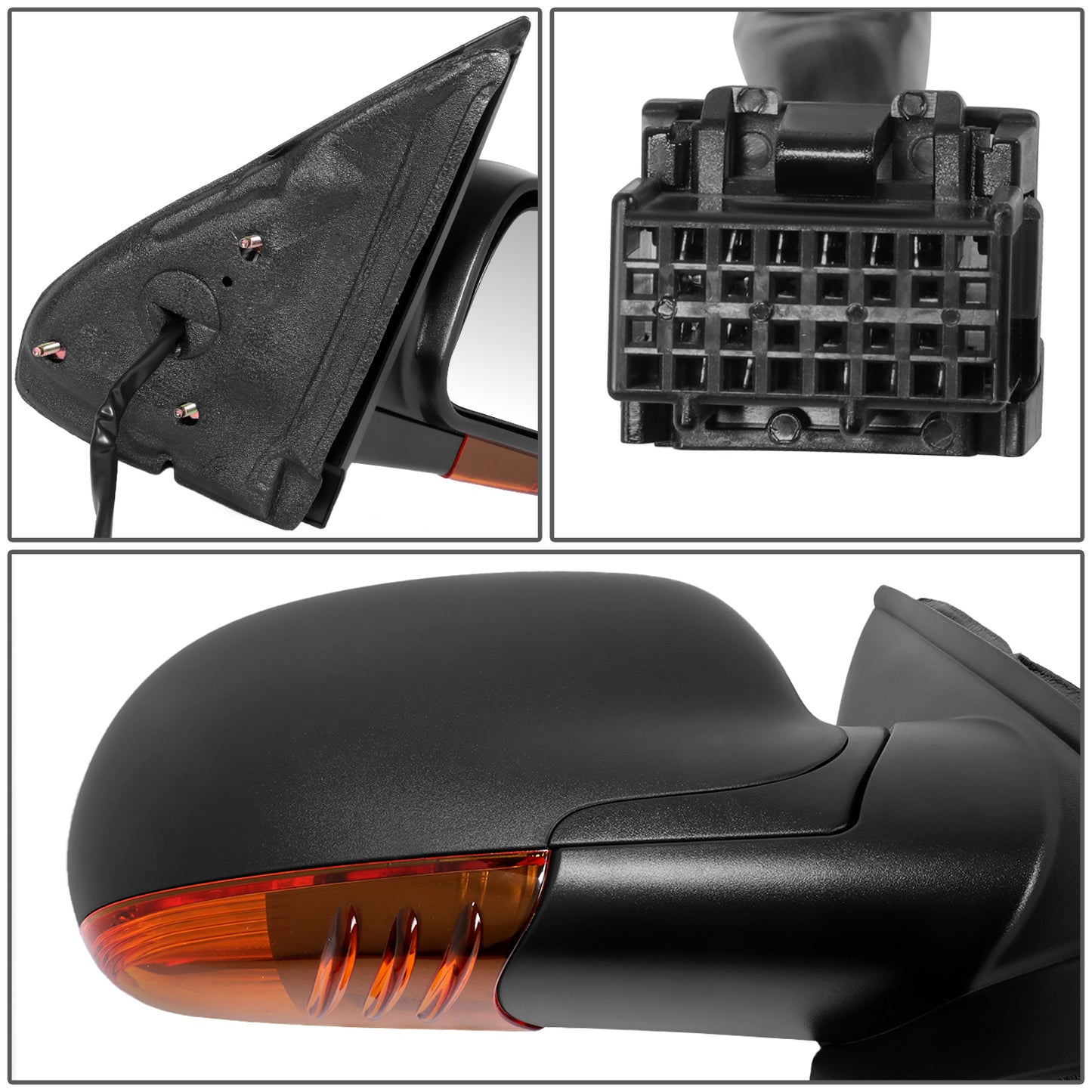 RETROVISOR MIRROR - OE STYLE - CHEVROLET TRAILBLAZER 04-07 - WITH POWER WITH HEATED GLASS - PASSENGER SIDE - PAINT TO MATCH - BLACK