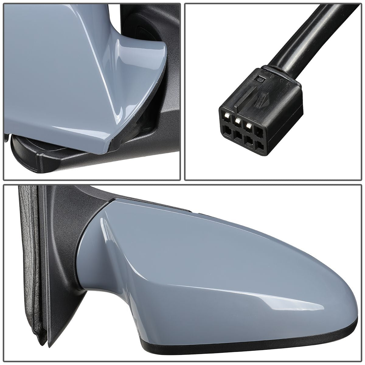 RETROVISOR MIRROR - OEM - 08-12 CHEVY MALIBU / 07-09 SATURN AURA - POWERED - PAINTABLE - BLACK - RIGHT