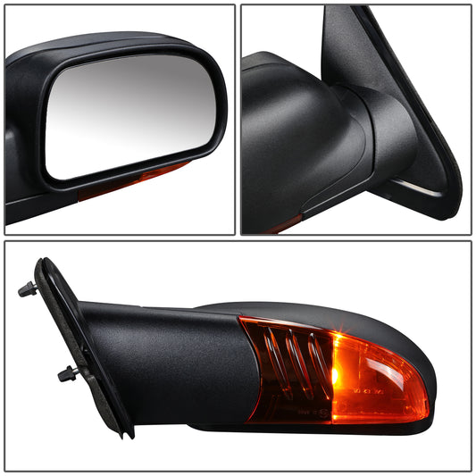 RETROVISOR MIRROR - OEM - 02-05 CHEVY TRAIL BLAZER - POWERED - HEATED - W/ SIGNAL LIGHT - FOLDING - TEXTURED - BLACK - RIGHT