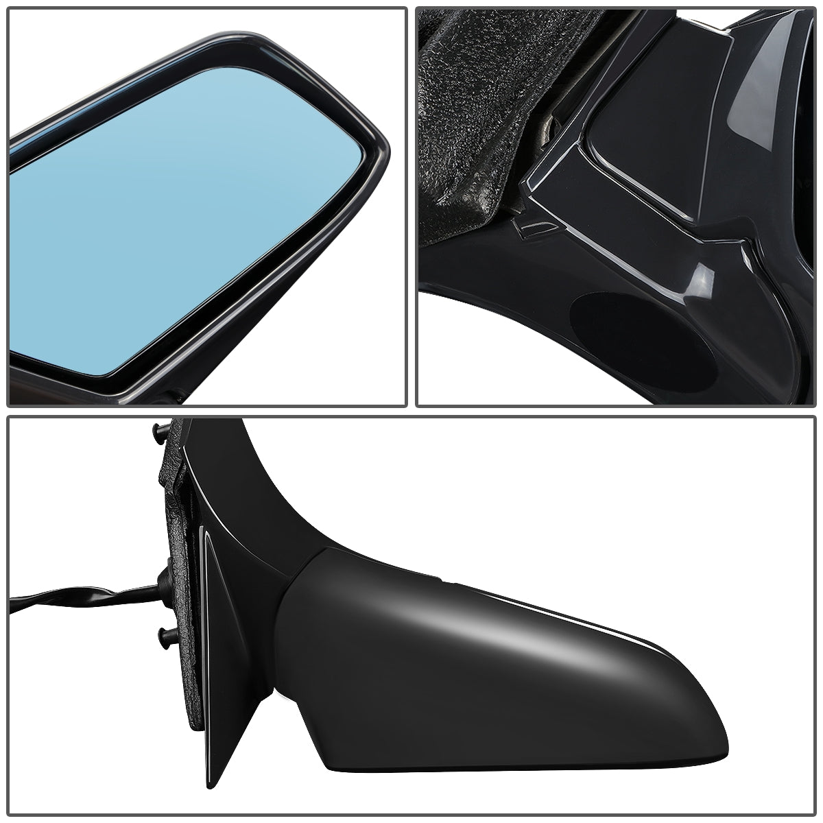 RETROVISOR MIRROR - OEM - 03-07 CADILLAC CTS, CTS-V - POWERED - HEATED - W/ MEMORY - W/ BLUE GLASS - POWERED FOLDING - BLACK - RIGHT