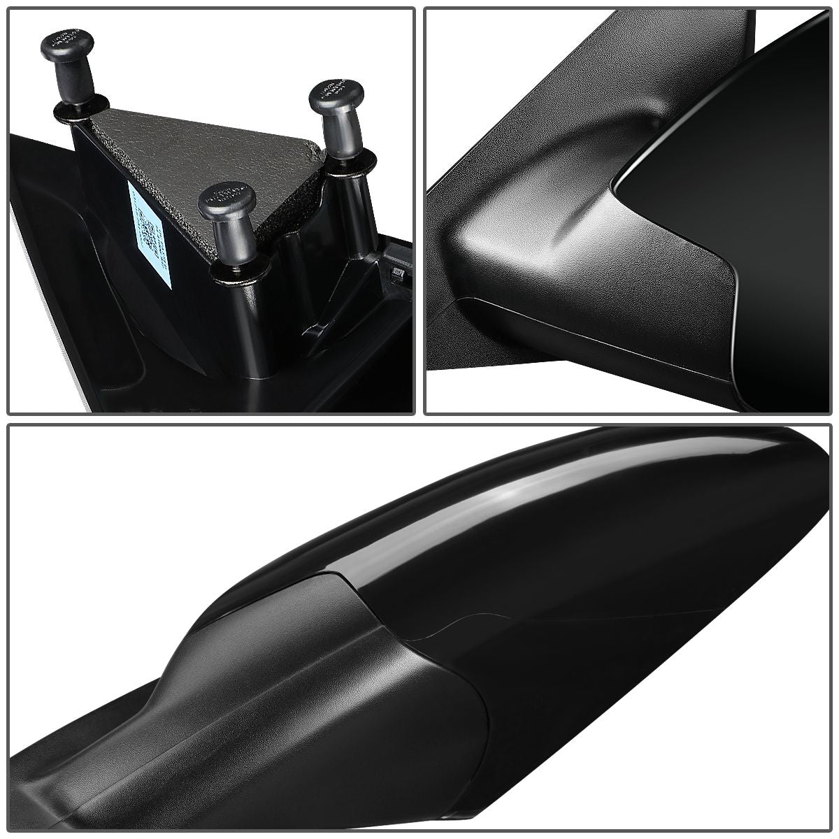 RETROVISOR MIRROR - OEM - 05-10 PONTIAC G6 SEDAN - POWERED - HEATED - PAINTABLE - BLACK - RIGHT