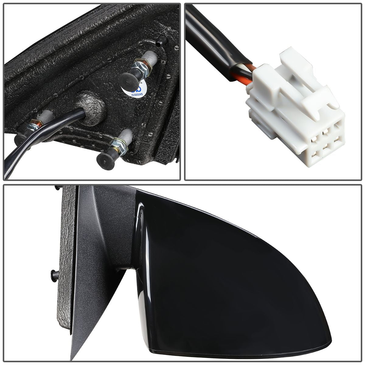 RETROVISOR MIRROR - OEM - 06-13 CHEVY IMPALA / 14-16 CHEVY IMPALA LIMITED - POWERED - HEATED - TEXTURED - BLACK - RIGHT