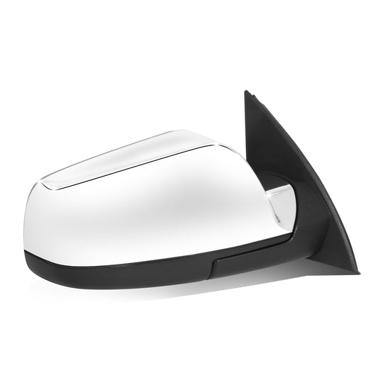 RETROVISOR MIRROR - OE STYLE - CHEVROLET EQUINOX 10-12 - GMC TERRAIN 10-11 - WITH POWER WITH HEATED GLASS CHROME COVER - PASSENGER SIDE - SMOOTH - BLACK / CHROME