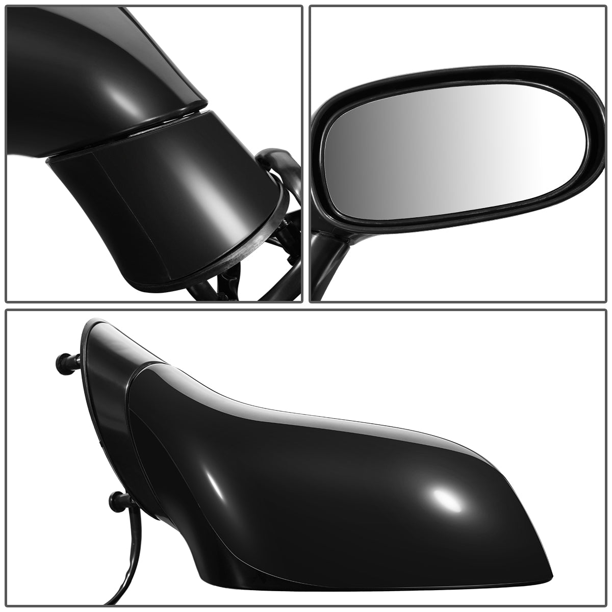RETROVISOR MIRROR - OEM - 05-13 CHEVY CORVETTE - POWERED - HEATED - FOLDING - BLACK MATERIAL - RIGHT