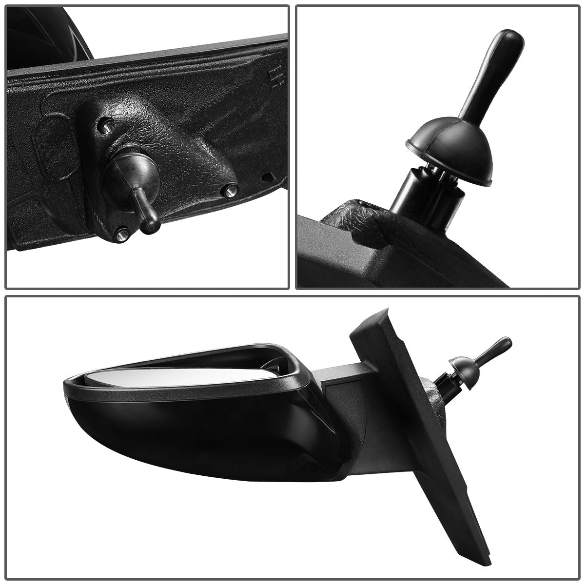 RETROVISOR MIRROR - OEM - 13-15 CHEVY SPARK - MANUAL - PAINTABLE - BLACK - RIGHT