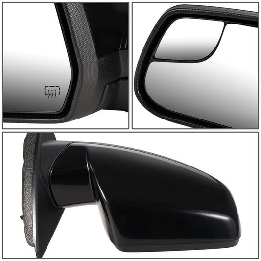 RETROVISOR MIRROR - OEM - 10-17 GMC TERRAIN - POWERED - HEATED - FOLDING - W/ BLIND SPOT GLASS - BLACK MATERIAL - RIGHT