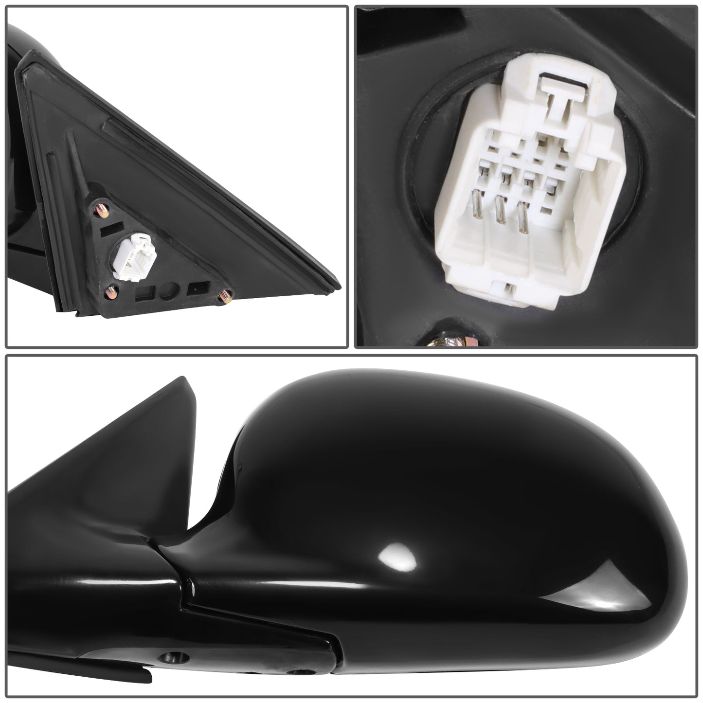 RETROVISOR MIRROR - OE STYLE - HONDA CIVIC 92-95 - WITH POWER - DRIVER SIDE - PAINT TO MATCH - BLACK