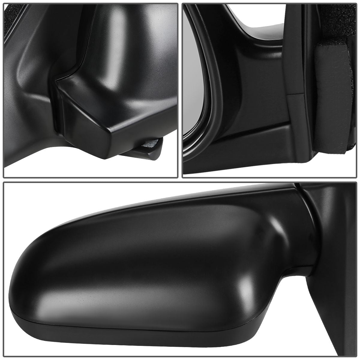 RETROVISOR MIRROR - OEM - 94-97 HONDA ACCORD 2-DOOR - POWERED - PAINTABLE - BLACK - LEFT