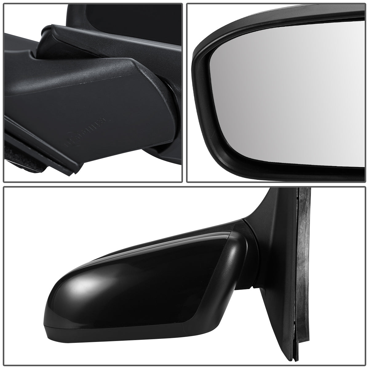 RETROVISOR MIRROR - OEM - 03-07 HONDA ACCORD - POWERED - HEATED - FOLDING - BLACK MATERIAL - LEFT