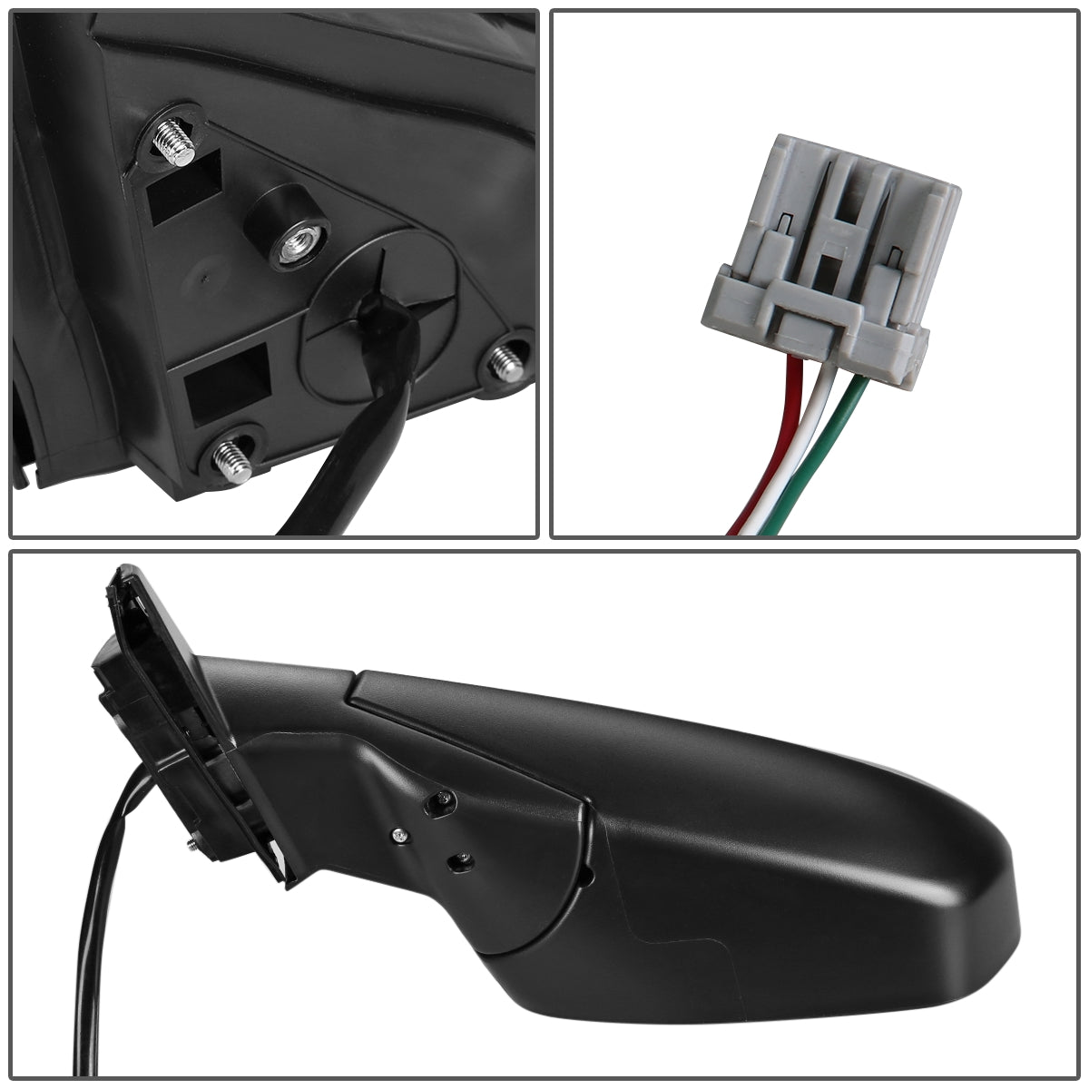 RETROVISOR MIRROR - OEM - 07-11 HONDA CR-V - POWERED - TEXTURED - BLACK - LEFT