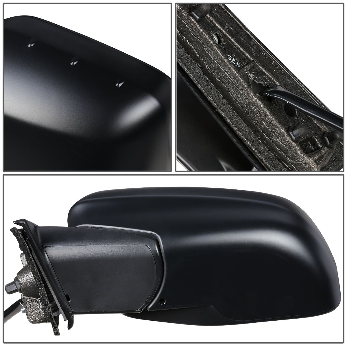 RETROVISOR MIRROR - OEM - 11-13 HONDA ODYSSEY - POWERED - TEXTURED - BLACK - LEFT