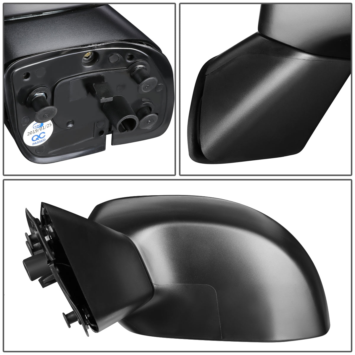 RETROVISOR MIRROR - OEM - 12-15 HONDA CIVIC - MANUAL - TEXTURED - BLACK - LEFT