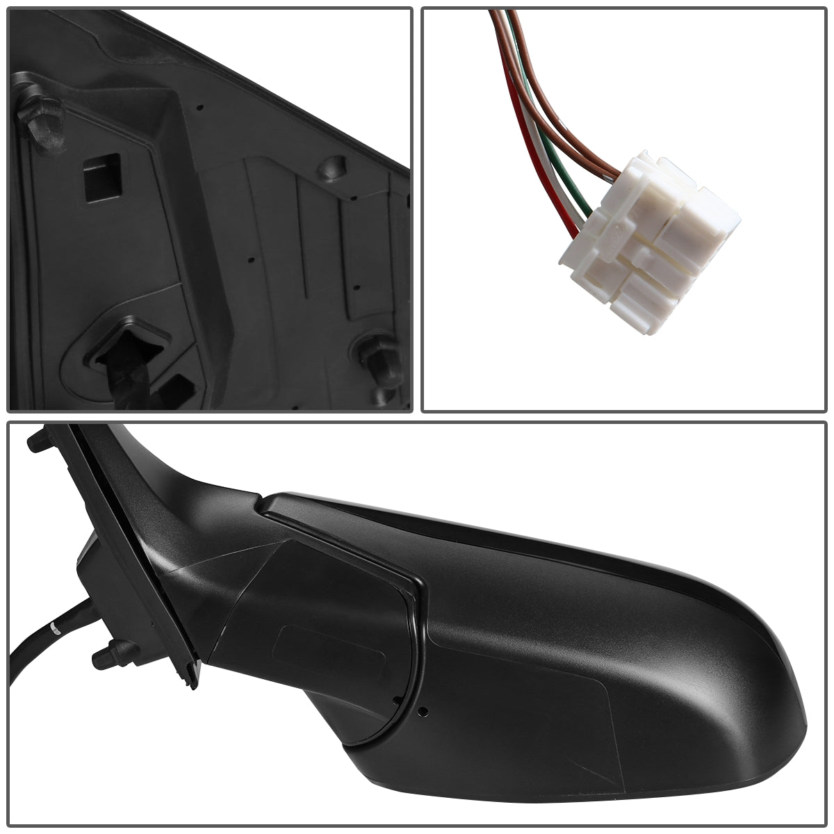 RETROVISOR MIRROR - OEM - 12-16 HONDA CR-V - POWERED - HEATED - TEXTURED - BLACK - LEFT