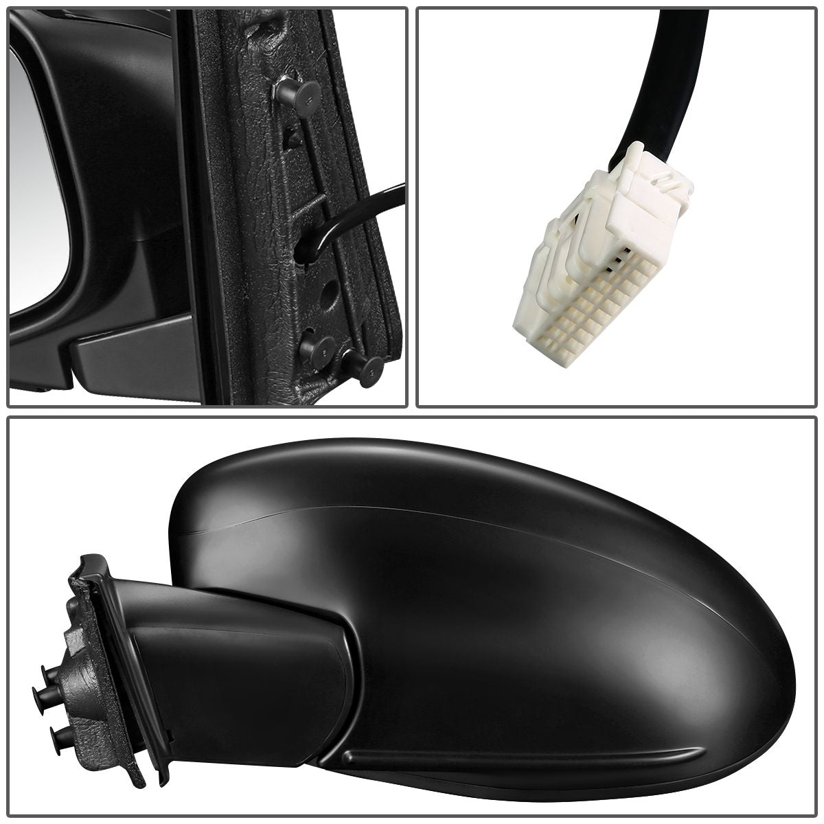 RETROVISOR MIRROR - OEM - 14-17 HONDA ODYSSEY - POWERED - TEXTURED - BLACK - LEFT