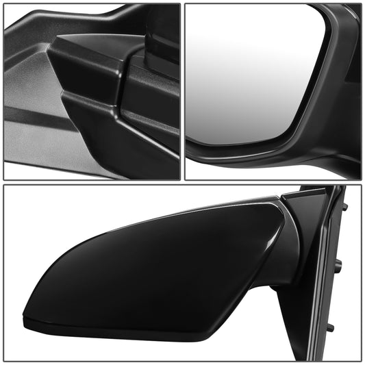 RETROVISOR MIRROR - OEM - 16-18 HONDA CIVIC 4-DR - POWERED - FOLDING - W/ ASPHERICAL GLASS - BLACK MATERIAL - LEFT