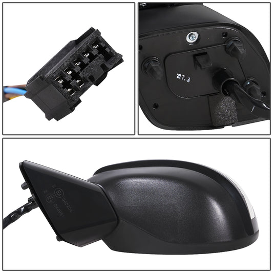 RETROVISOR MIRROR - OEM - 13-15 HONDA CIVIC - POWERED - HEATED - W/ SIGNAL LIGHT - FOLDING - BLACK MATERIAL - LEFT