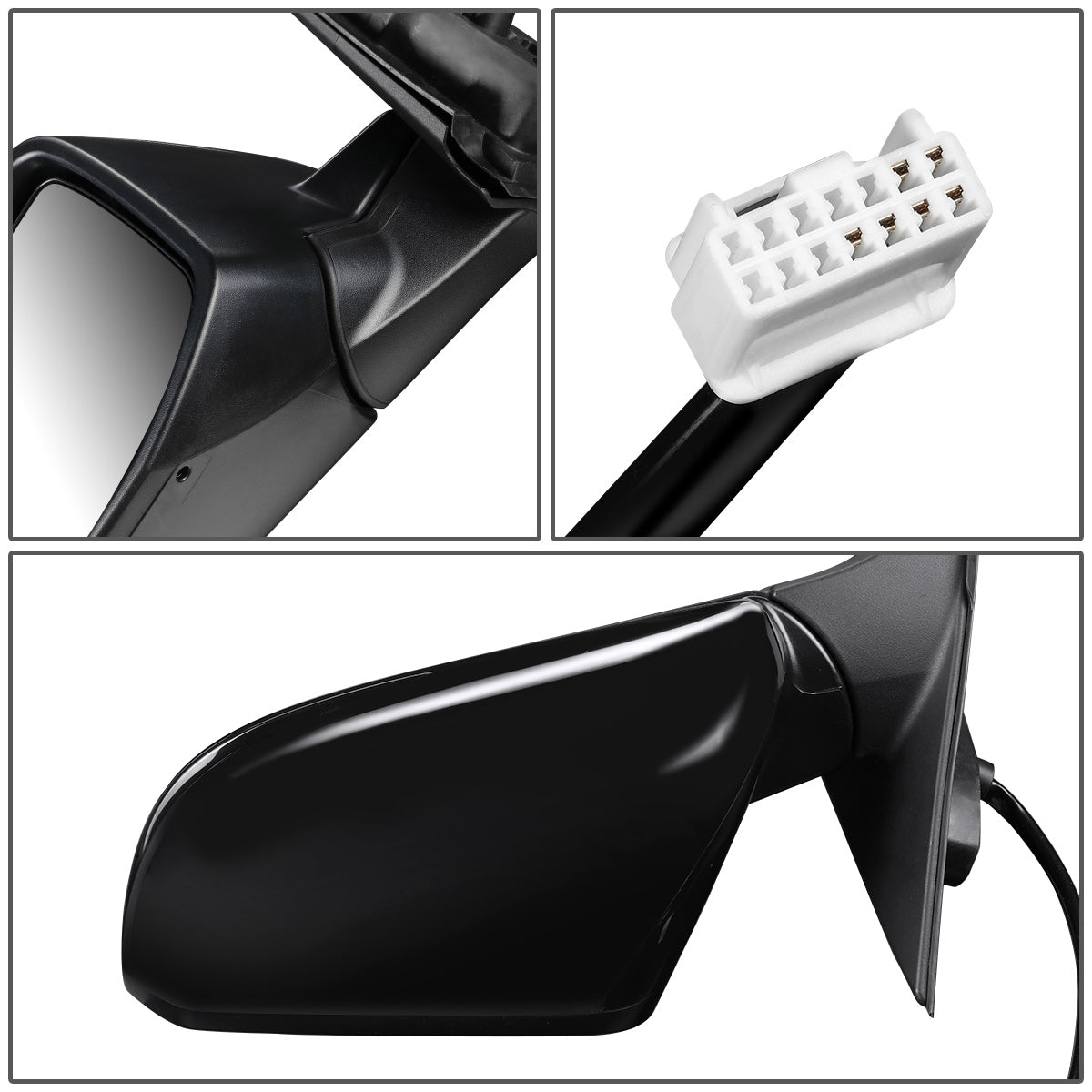 RETROVISOR MIRROR - OEM - 15-18 HONDA HR-V - POWERED - HEATED - W/ SIGNAL LIGHT - FOLDING - BLACK MATERIAL - LEFT