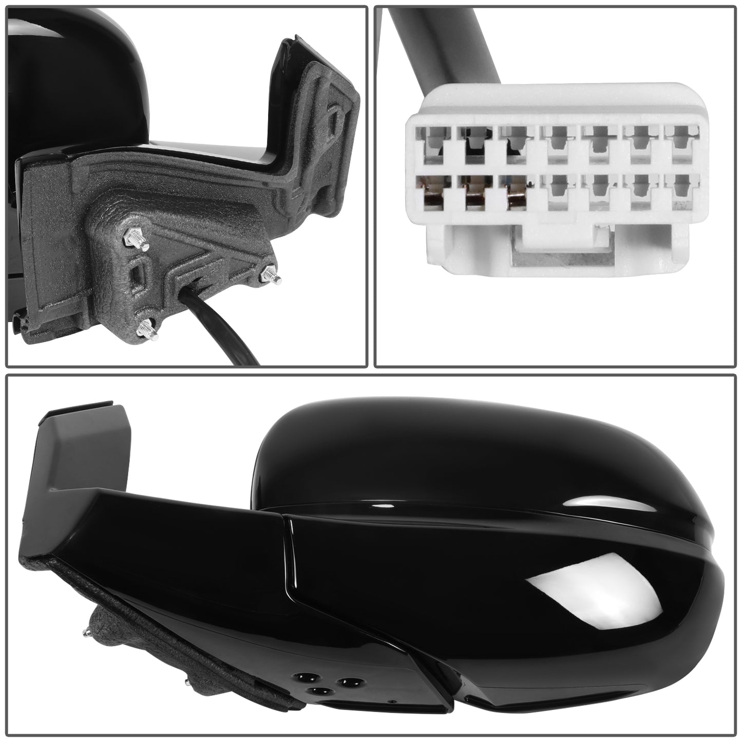 RETROVISOR MIRROR - OE STYLE - HONDA RIDGELINE 17-20 - WITH POWER - DRIVER SIDE - PAINT TO MATCH - BLACK