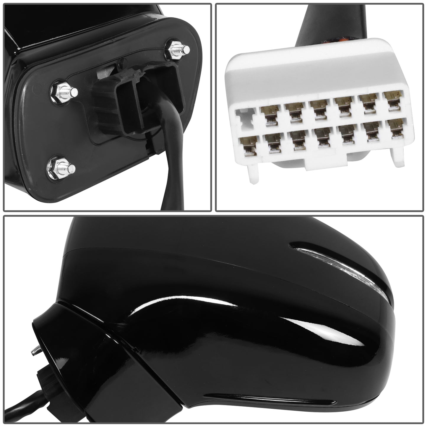 RETROVISOR MIRROR - OE STYLE - HONDA ODYSSEY 18-24 - WITH POWER FOLD WITH HEATED GLASS WITH SIGNAL WITH MEMORY - DRIVER SIDE - PAINT TO MATCH - BLACK