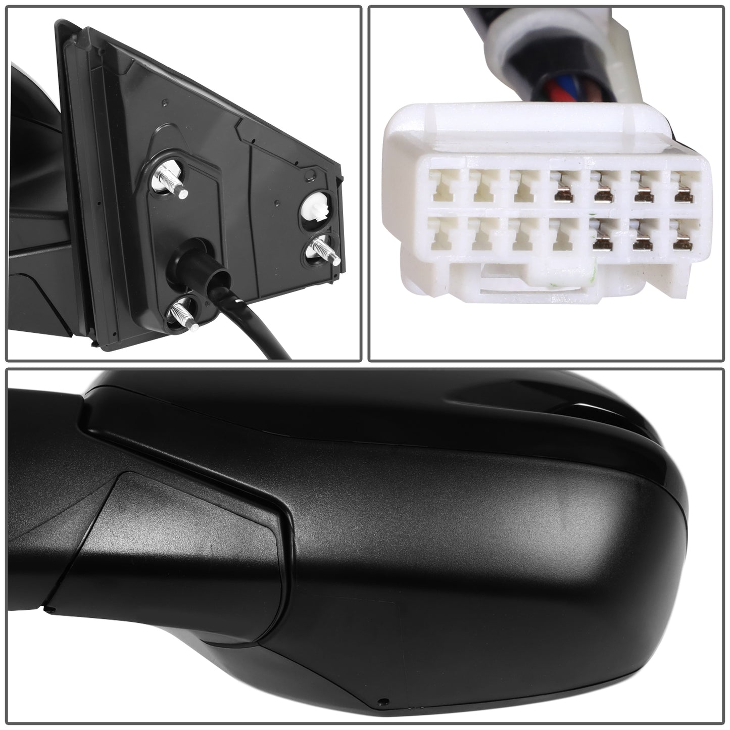 RETROVISOR MIRROR - OE STYLE - HONDA CR-V 17-22 - WITH POWER WITH HEATED WITH SIGNAL - DRIVER SIDE - PAINT TO MATCH - BLACK