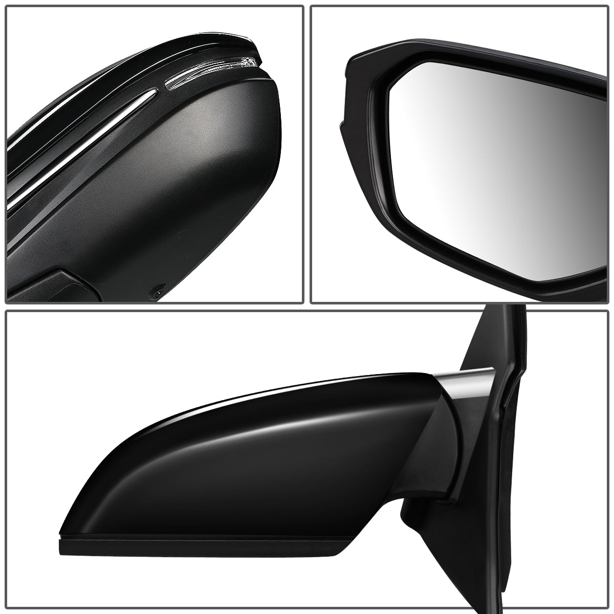 RETROVISOR MIRROR - OEM - 19+ HONDA INSIGHT - POWERED - HEATED - W/ SIGNAL LIGHT - FOLDING - BLACK - LEFT